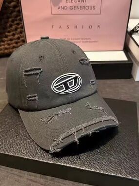 Others Follow Distressed Gray Baseball Cap with Patch Logo